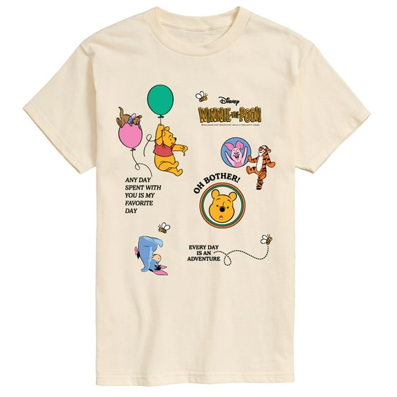 Winnie The Pooh - Balloon Collage - Men's Short Sleeve Graphic T-Shirt