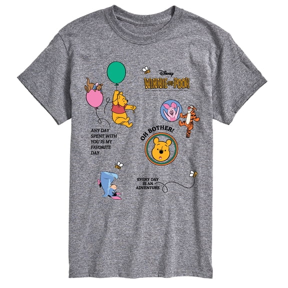 Winnie The Pooh - Balloon Collage - Men's Short Sleeve Graphic T-Shirt