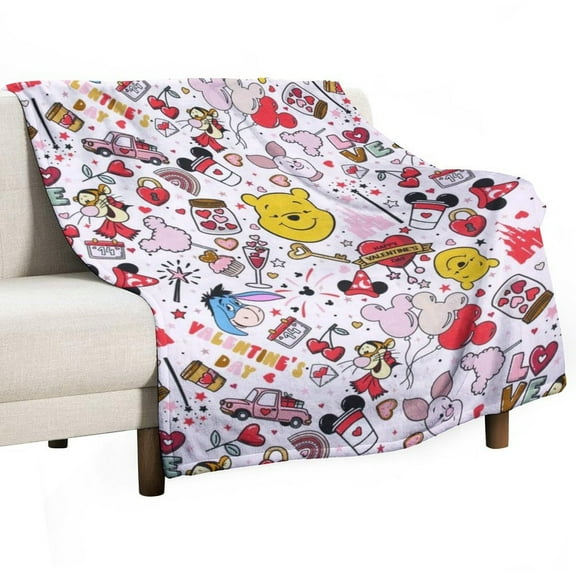 Winnie The Pooh Blanket Anti-pilling Flannel Blankets Ultra Soft Warm Blanket,Lightweight Blanket for Bed, Sofa, Couch, Camping, And Travel - Microplush