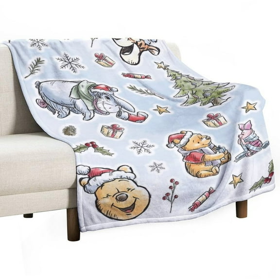 Winnie The Pooh Blanket Anti-pilling Flannel Blankets Ultra Soft Warm Blanket,Lightweight Blanket for Bed, Sofa, Couch, Camping, And Travel - Microplush