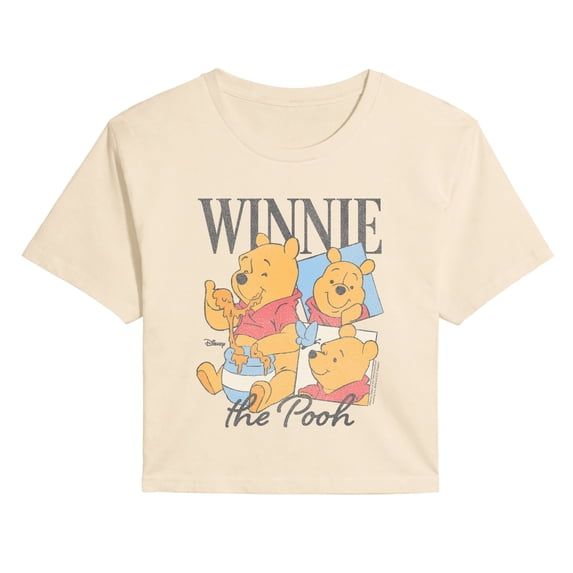 Winnie The Pooh - Bootleg Tee - Juniors Cropped Graphic T-Shirt