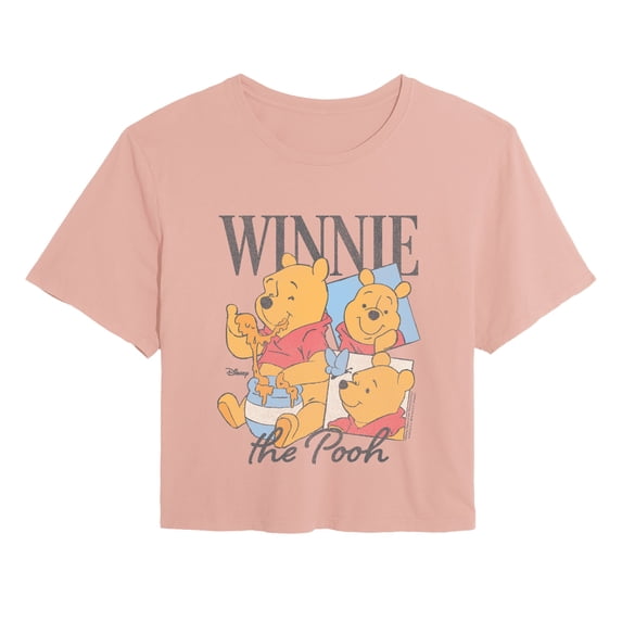 Winnie The Pooh - Bootleg Tee - Juniors Cropped Graphic T-Shirt