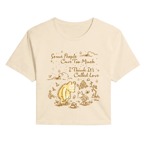 Winnie The Pooh - Care Too Much Its Love Women's Cropped Graphic T-Shirt