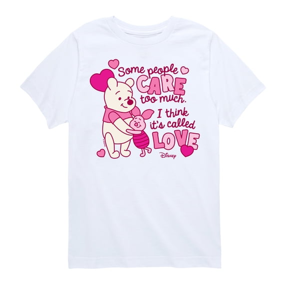Winnie The Pooh - Care Too Much - Youth Boys Short Sleeve Graphic T-Shirt