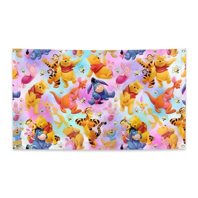 Winnie The Pooh Cartoon 3×4 ft Face Flag Vivid Color and Fade proof