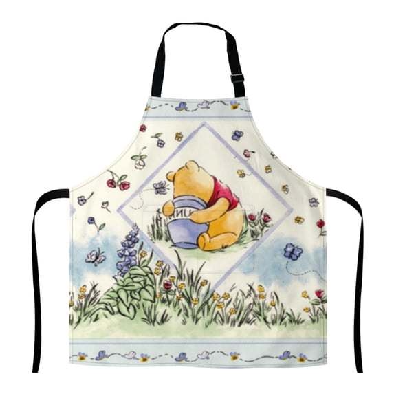 Winnie The Pooh Cartoon Apron for Men Women Baking Gardening Sewing BBQ Waterproof Cute Gifts