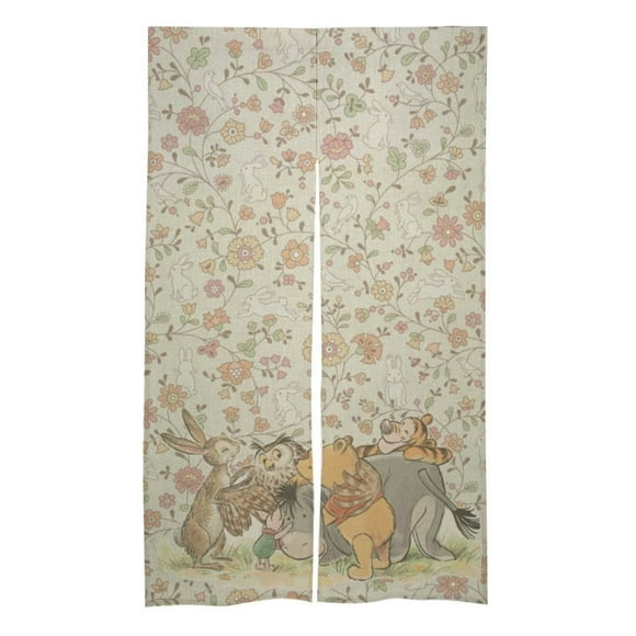 Winnie The Pooh Cartoon children's door curtain partition dressing room decoration 86x143cm
