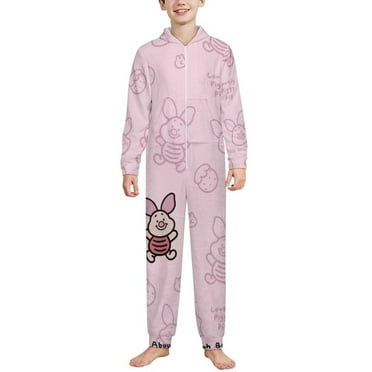 Winnie The Pooh Children's hooded one-piece zip-up pajamas 2-3Y