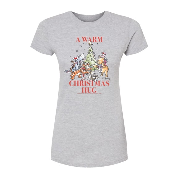 Winnie The Pooh - Christmas Crew - Juniors Fitted Graphic T-Shirt