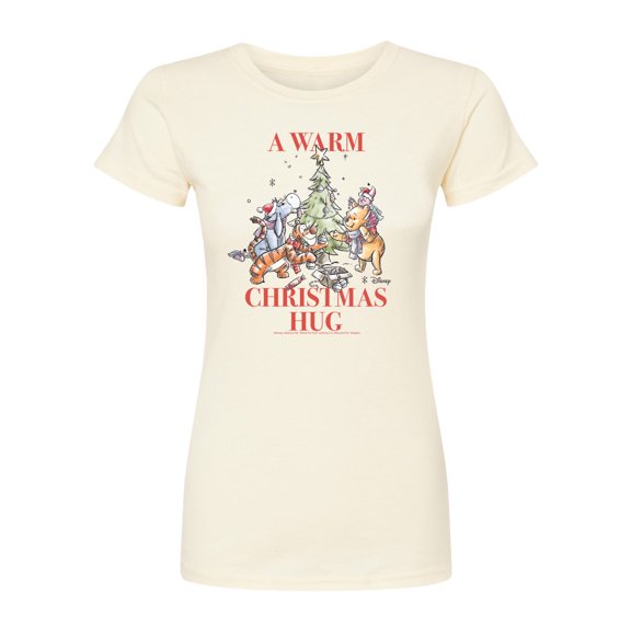 Winnie The Pooh - Christmas Crew - Juniors Fitted Graphic T-Shirt