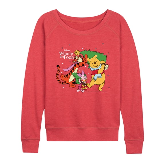 Winnie The Pooh - Christmas - Women's French Terry Long Sleeve Pullover