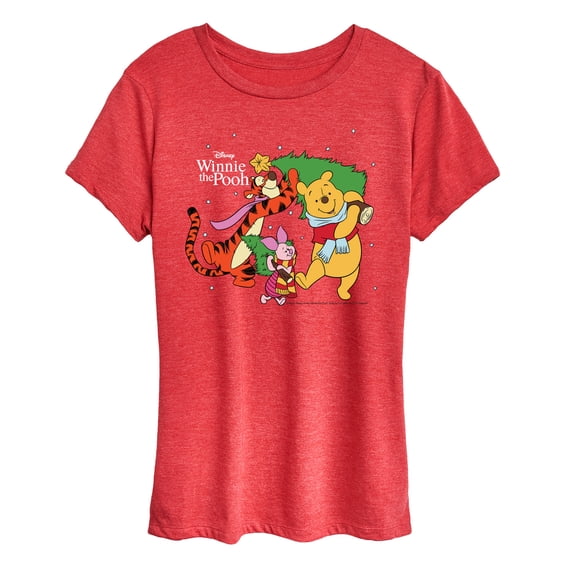 Winnie The Pooh - Christmas - Women's Short Sleeve Graphic T-Shirt
