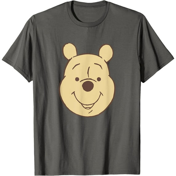Winnie The Pooh Classic Vintage Bear Big Face Unisex Softstyle T-Shirt for Men Women Kids,Charcoal Color,Size YM