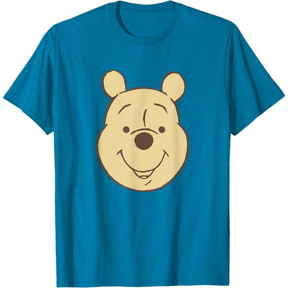 Winnie The Pooh Classic Vintage Bear Big Face Unisex Softstyle T-Shirt for Men Women Kids,Sapphire Color,Size L