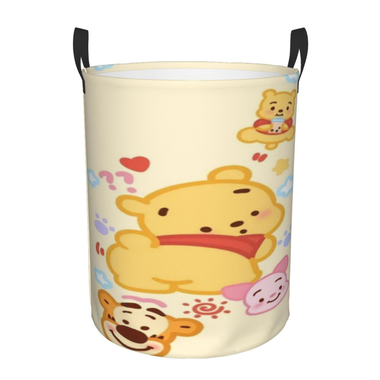 Winnie The Pooh Collapsible Nylon Bucket Bag - Kids' Beach/Pool Tote (9"x9&quot