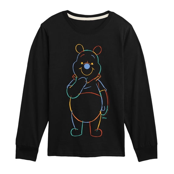 Winnie The Pooh - Color - Youth Boys Long Sleeve Graphic T-Shirt