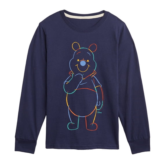 Winnie The Pooh - Color - Youth Boys Long Sleeve Graphic T-Shirt