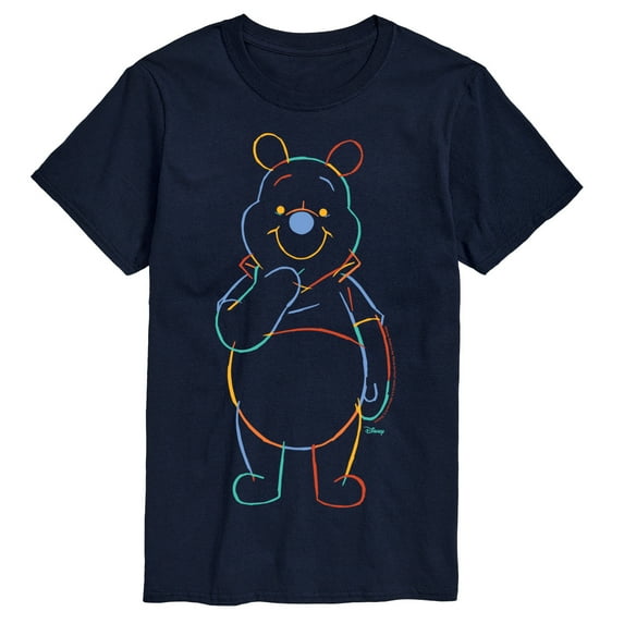 Winnie The Pooh - Colorful Sketch - Men's Short Sleeve Graphic T-Shirt