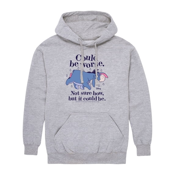 Winnie The Pooh - Could Be Worse Eeyore Men's Graphic Fleece Pullover Hoodie