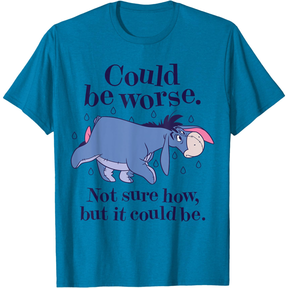 Winnie The Pooh Eeyore Could Be Worse Not Sure How Unisex Softstyle T-Shirt for Men Women Kids,Sapphire Color,Size 2XL