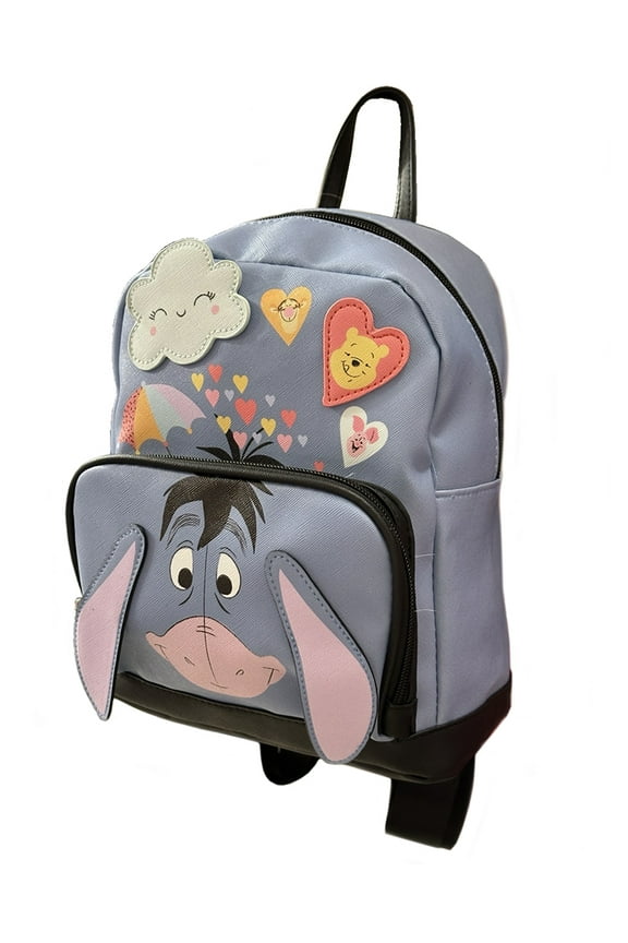 Winnie The Pooh Eeyore Faux Leather 10" Mini Backpack