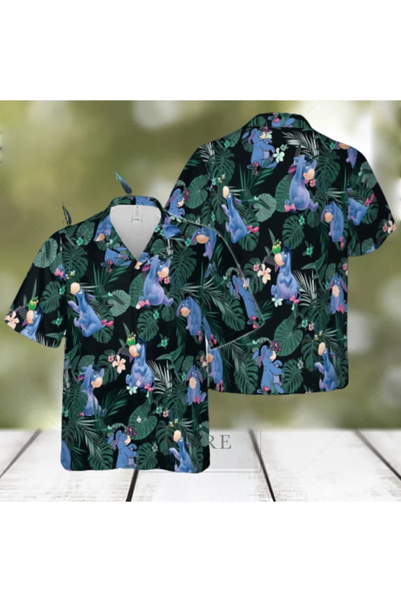 Winnie The Pooh Eeyore Hawaiian 3D Shirt For Men And Women Gift Beach Shirt