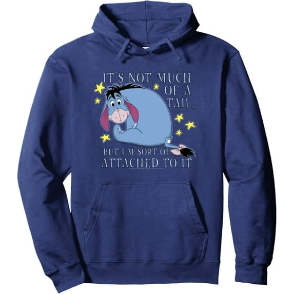 Winnie The Pooh Eeyore Not Much Of A Tail V2 Pullover Hoodie for Men Women Kids,White Color,Size S