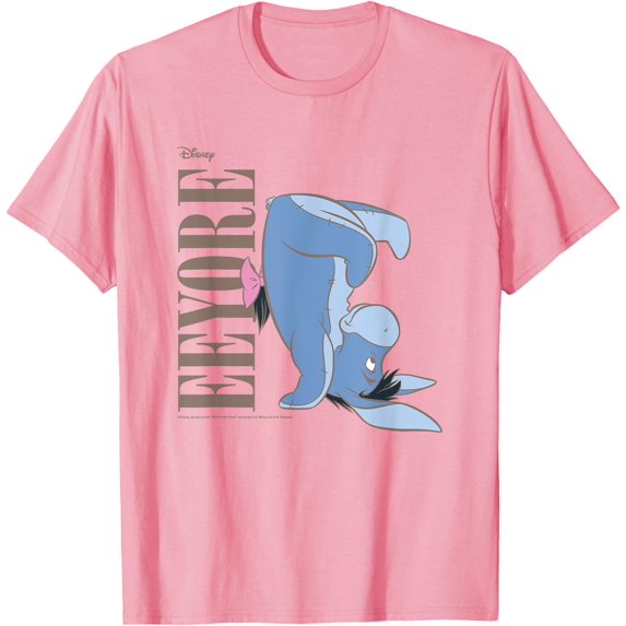 Winnie The Pooh - Eeyore Upside Down T-Shirt for Men Women, Light Pink Color, Size L