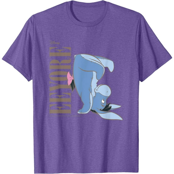 Winnie The Pooh - Eeyore Upside Down T-Shirt for Men Women, Violet Color, Size 4XL