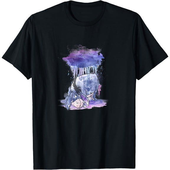 Winnie The Pooh Eeyore Watercolor Rain Cloud Unisex Softstyle T-Shirt for Men Women Kids