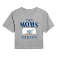 thumbnail image 1 of Winnie The Pooh - Even Moms Need Naps - Juniors Cropped Graphic T-Shirt, 1 of 4