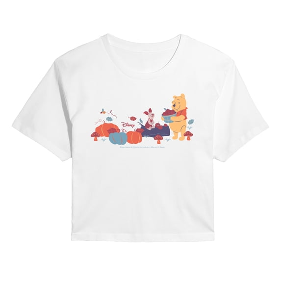 Winnie The Pooh - Fall Women's Cropped Graphic T-Shirt
