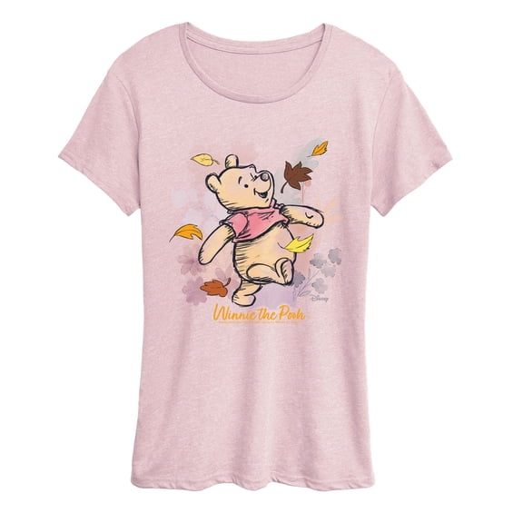 Winnie The Pooh - Falling Leaves - Women's Short Sleeve Graphic T-Shirt