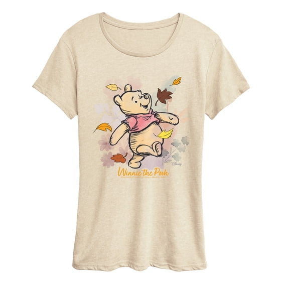 Winnie The Pooh - Falling Leaves - Women's Short Sleeve Graphic T-Shirt