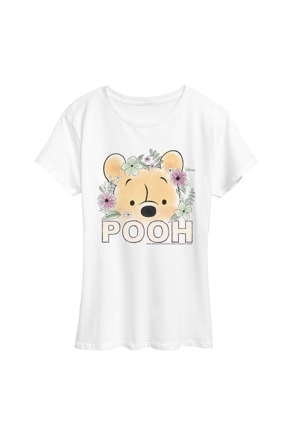 - Floral Pooh - Women's Short Sleeve Graphic T-Shirt