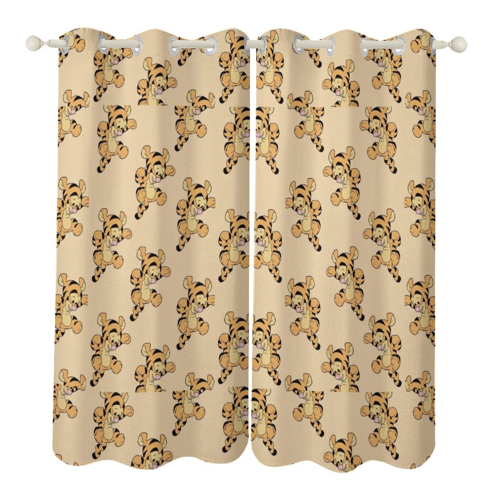 Tigger Panel Winnie The Pooh Friends Tigger Curtains 84 inch,2 Panels Set,100% ...