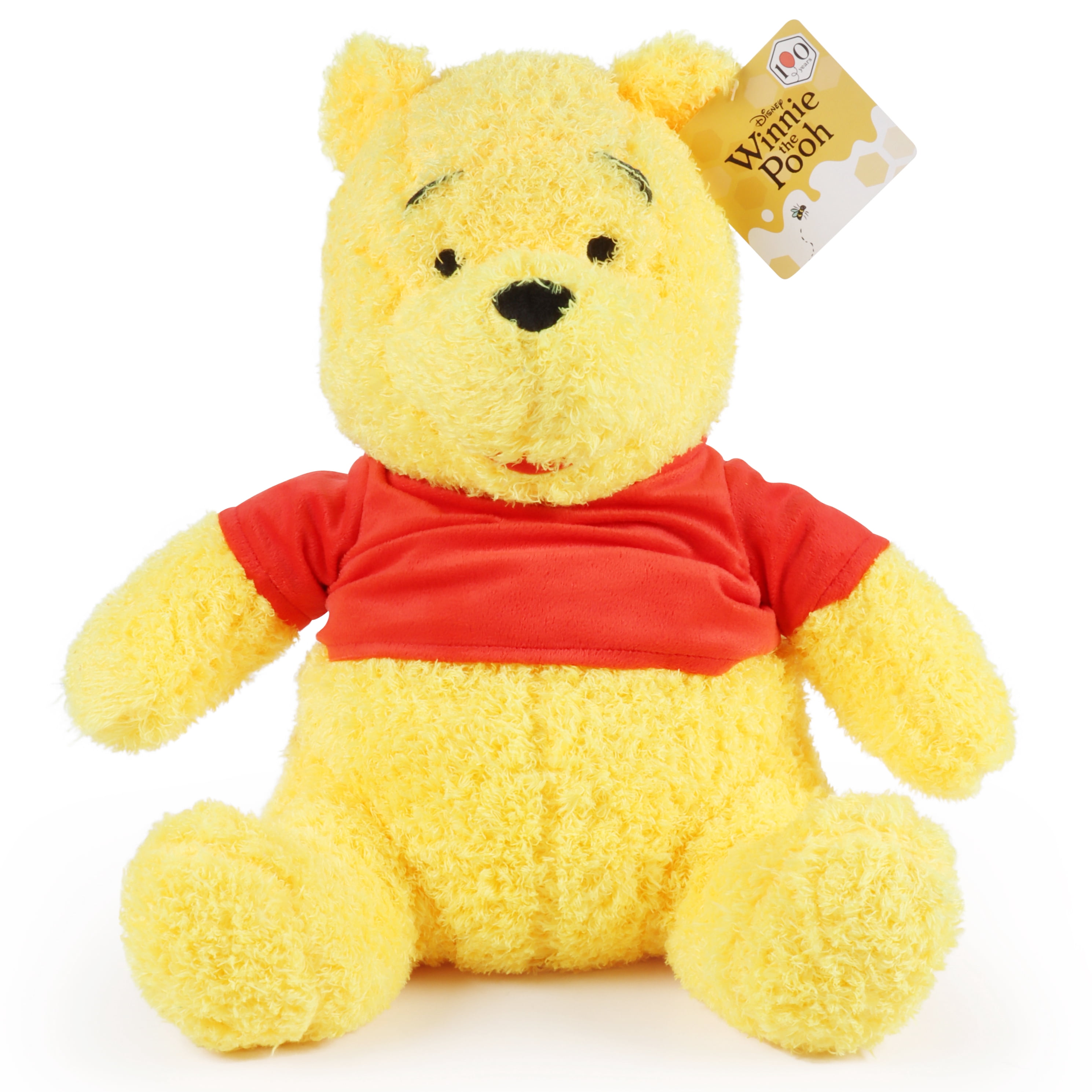 Winnie The Pooh Kids Fuzzy Decorative Weighted Pillow Buddy, Polyester, Yellow & Red, Disney