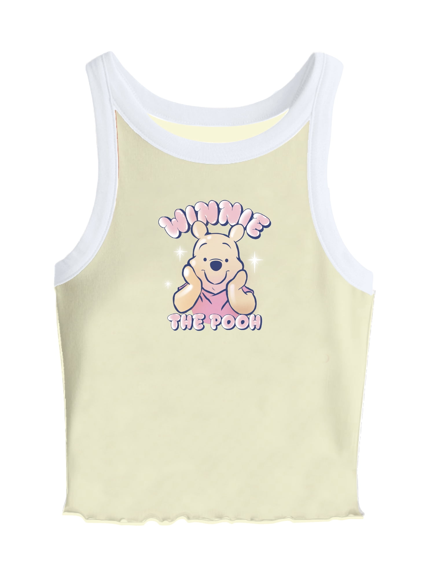 Winnie The Pooh Girls Airbrushed Ringer Graphic Tank Top, Sizes 4-16