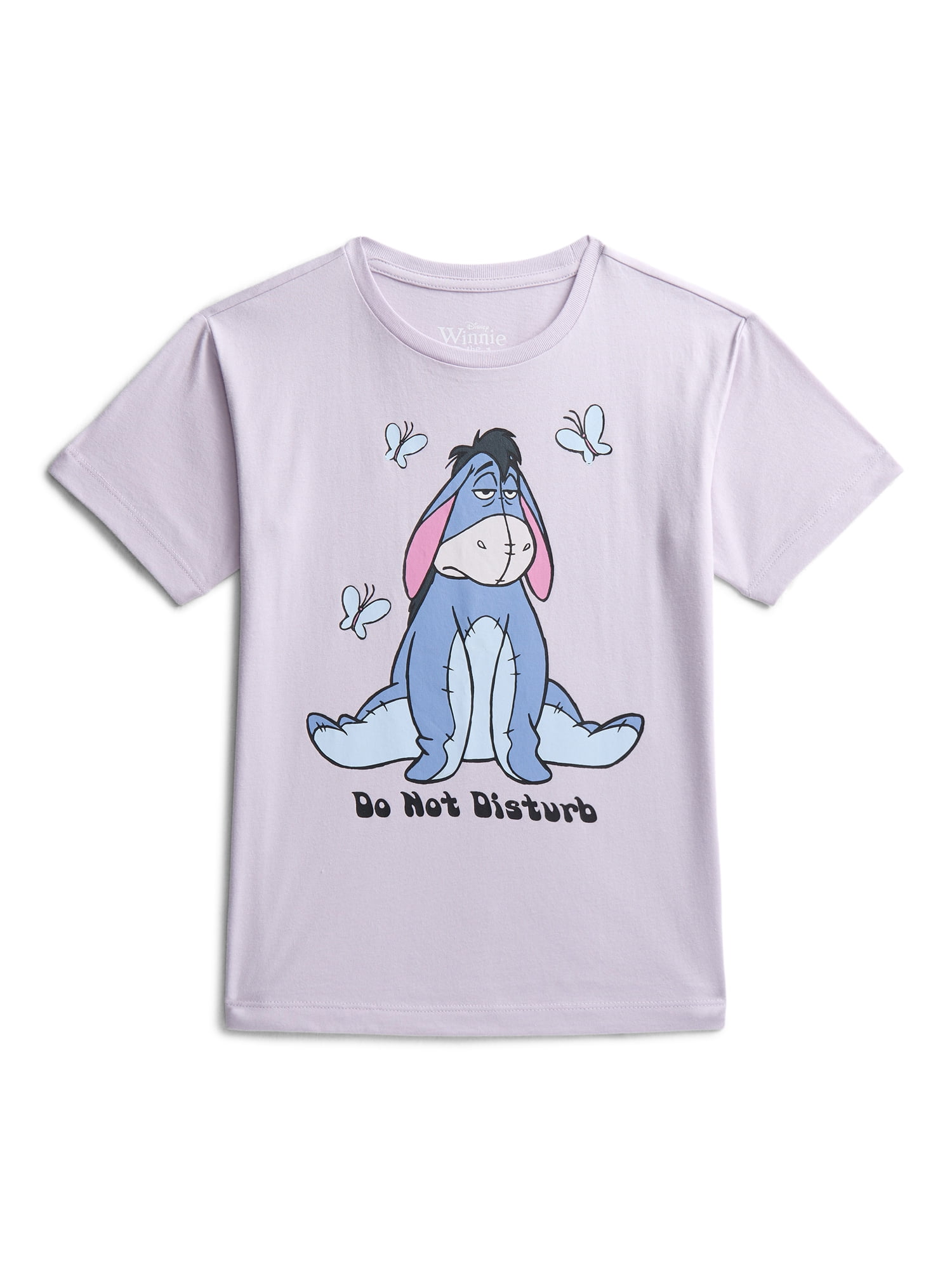 Winnie the Pooh Girls Do Not Disturb Graphic Tee with Short Sleeves, Sizes 4-16