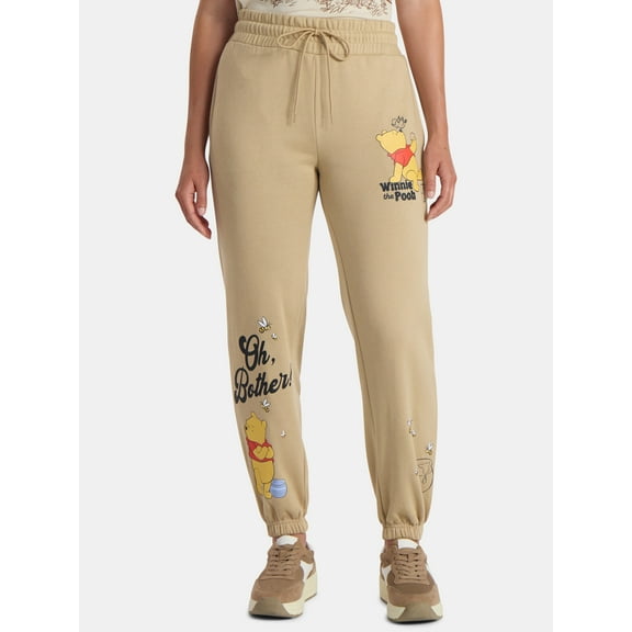 Disney Women's and Women's Plus Winnie the Pooh Graphic Jogger Sweatpants, Sizes XXS-2XL