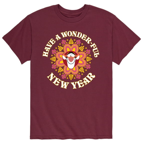 Winnie The Pooh - Have A Wonderful New Year - Men's Short Sleeve Graphic T-Shirt