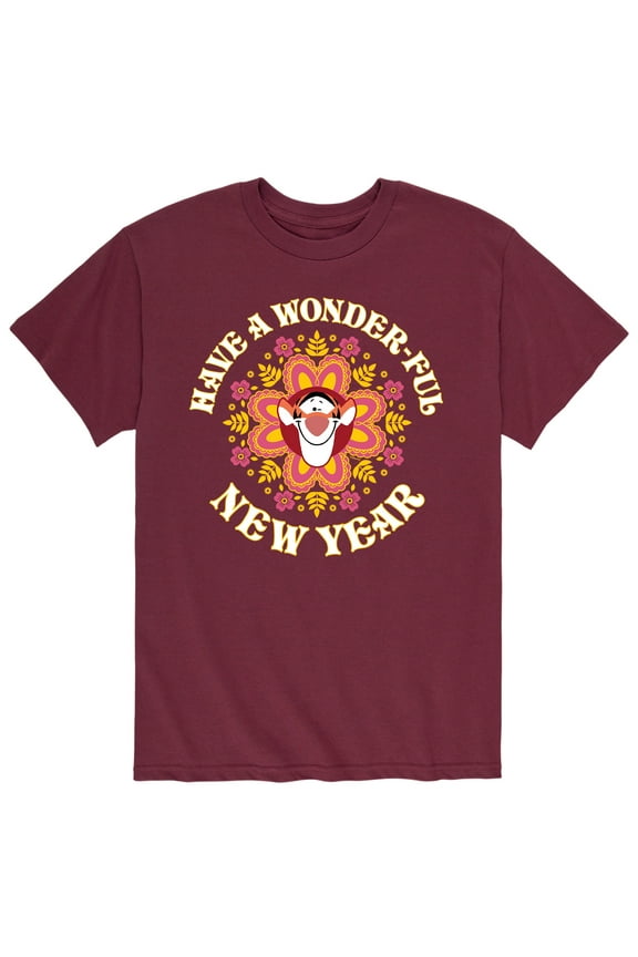Winnie The Pooh - Have A Wonderful New Year - Men's Short Sleeve Graphic T-Shirt