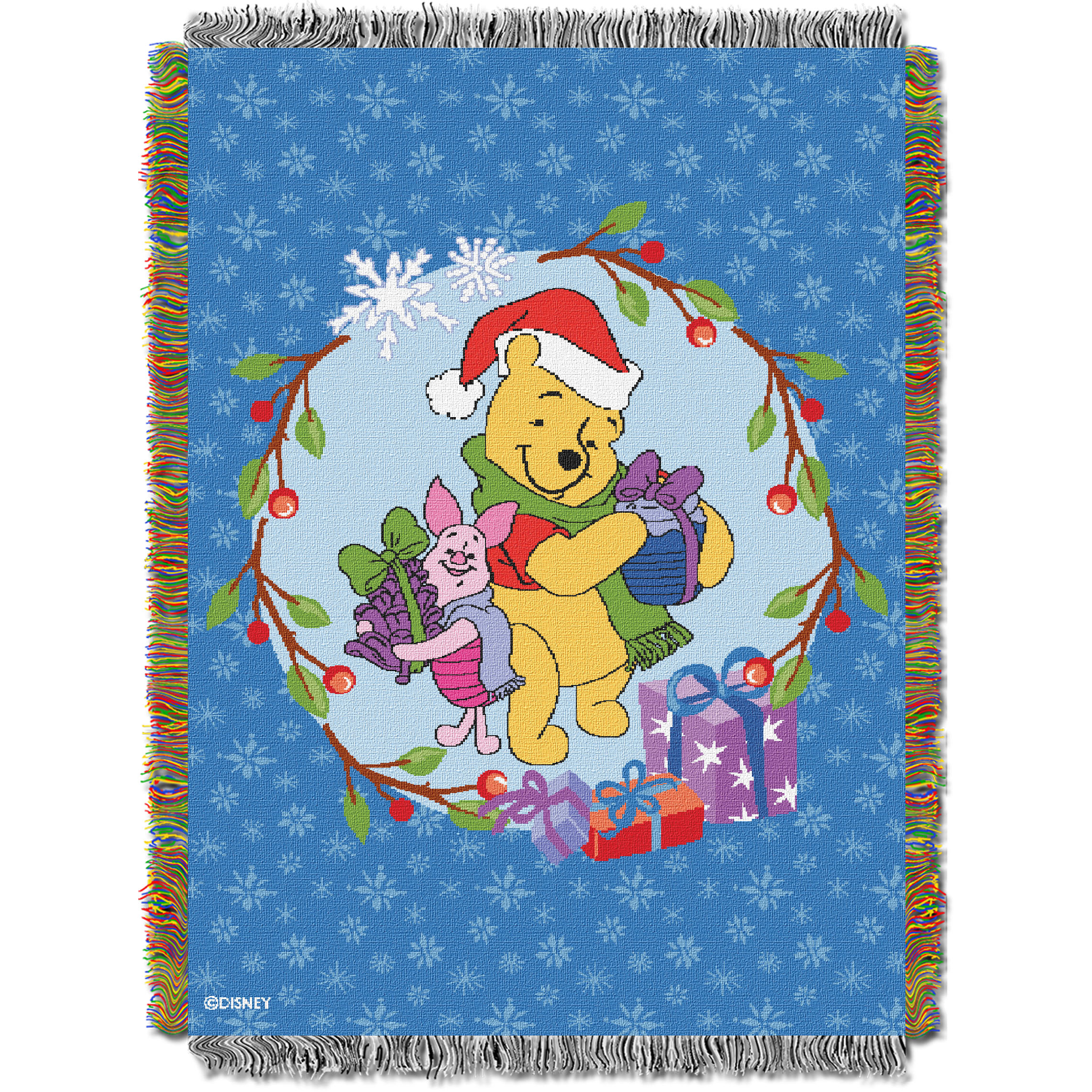 Winnie The Pooh Homemade Woven Tapestry Throw Blanket - image 1 of 2