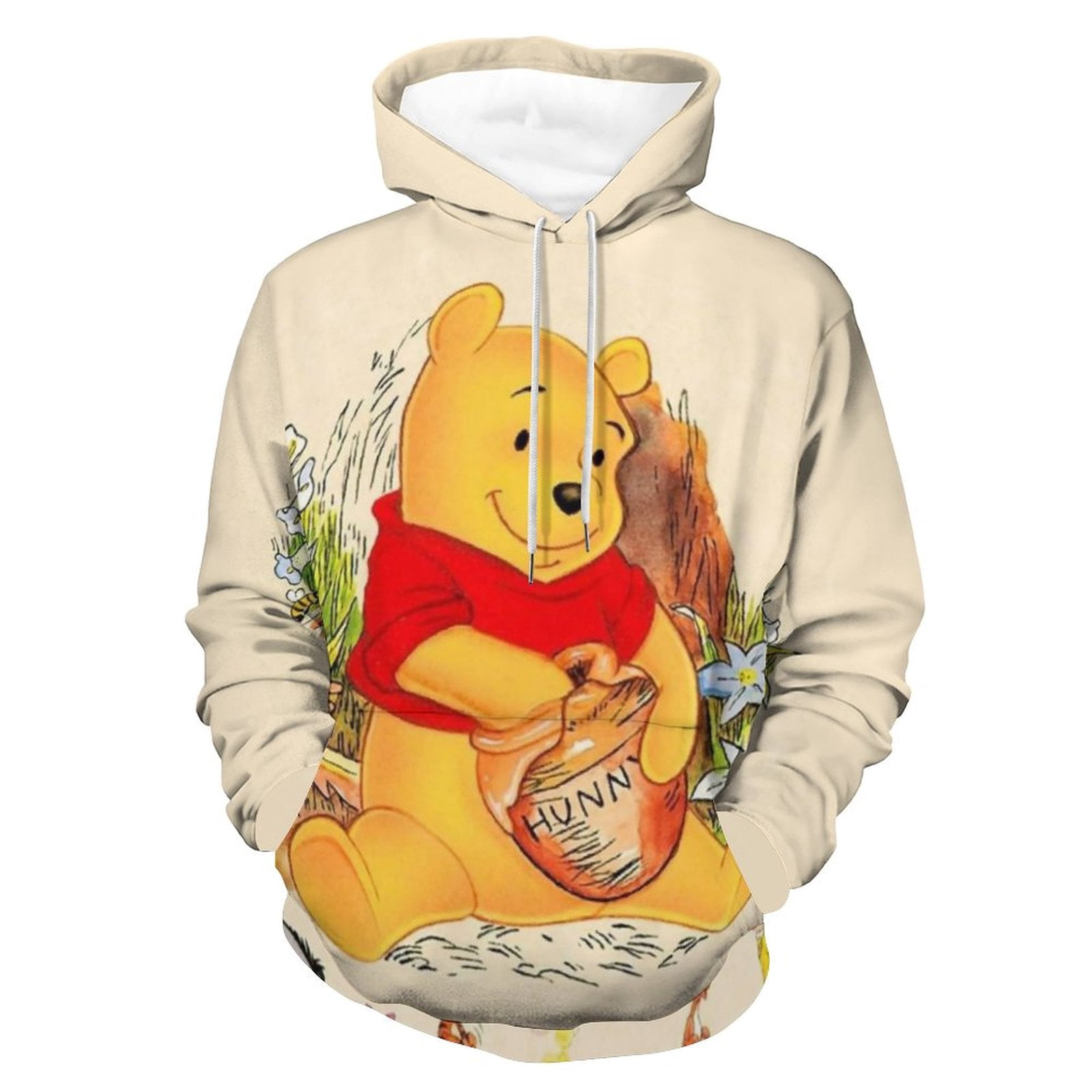 Winnie The Pooh Hoodie,3D Printed Anime Hooded Sweatshirt Pullover Tops