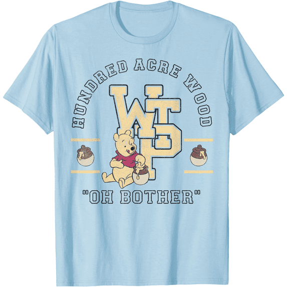 Winnie The Pooh Hundred Acre Wood Oh Bother Unisex Softstyle T-Shirt for Men Women Kids,Light Blue Color,Size 4T