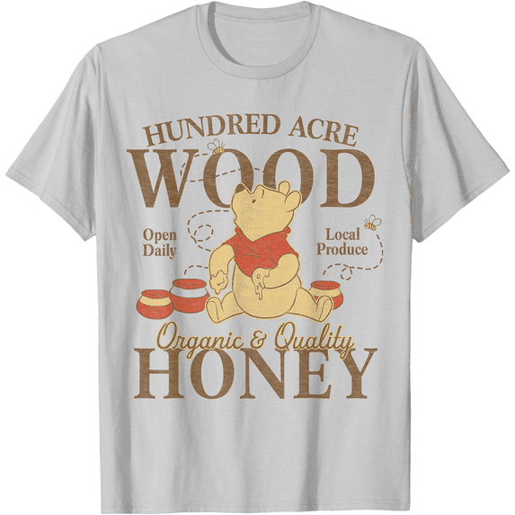 Winnie The Pooh Hundred Acre Wood Pooh Organic Honey Unisex Softstyle T-Shirt for Men Women Kids