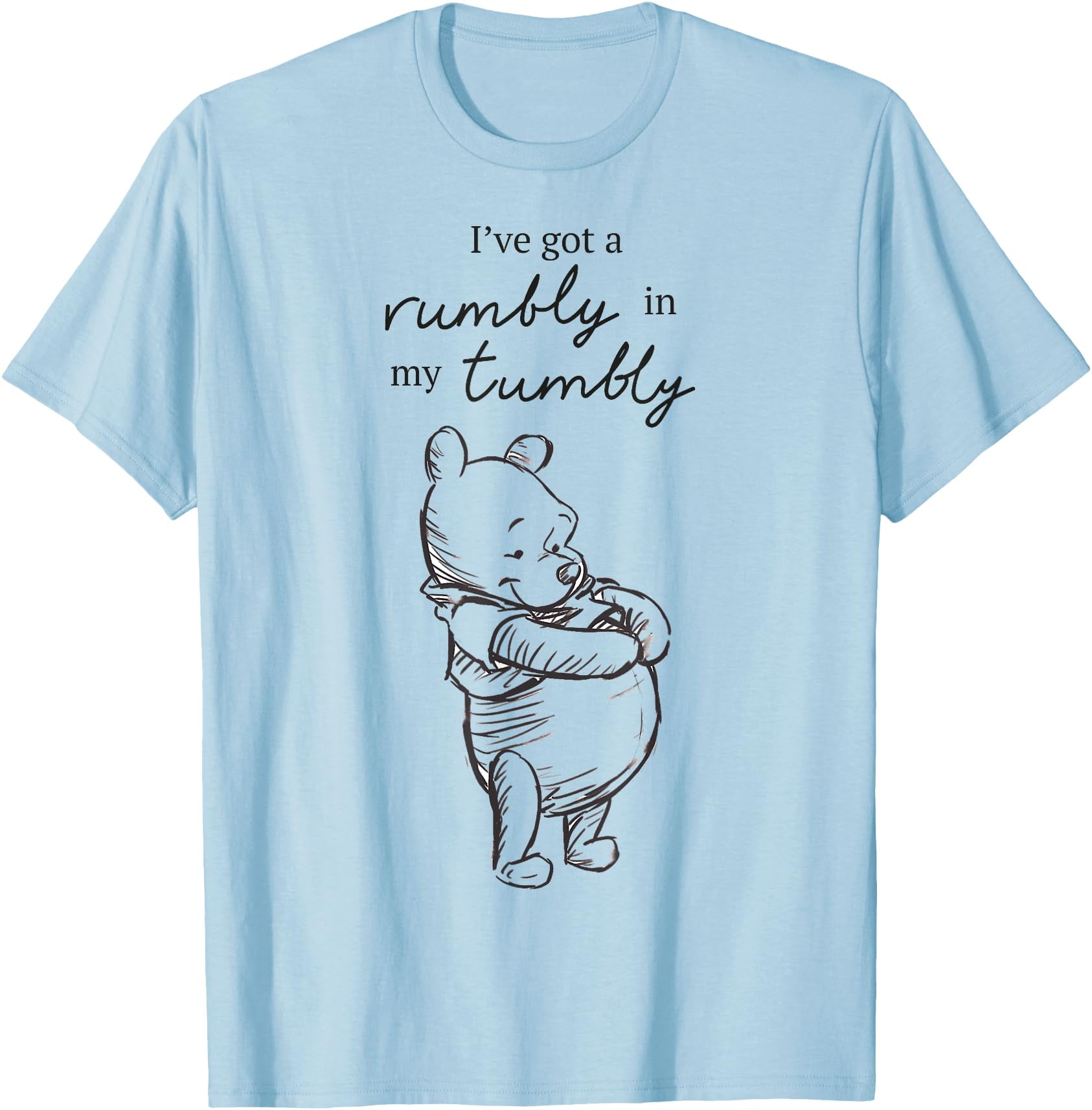 Winnie The Pooh I've Got A Rumbly In My Tumbly Logo T-Shirt for Men