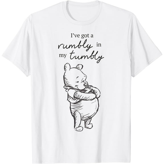 Winnie The Pooh I've Got A Rumbly In My Tumbly Logo Unisex Softstyle T-Shirt for Men Women Kids