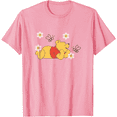 thumbnail image 1 of Winnie The Pooh In Nature With Bees Floral Portrait Unisex Softstyle T-Shirt for Men Women Kids,Light Pink Color,Size 5/6, 1 of 5