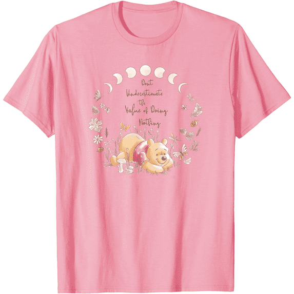 Winnie The Pooh Inspirational Pooh Quote Poster Unisex Softstyle T-Shirt for Men Women Kids,Light Pink Color,Size YXL